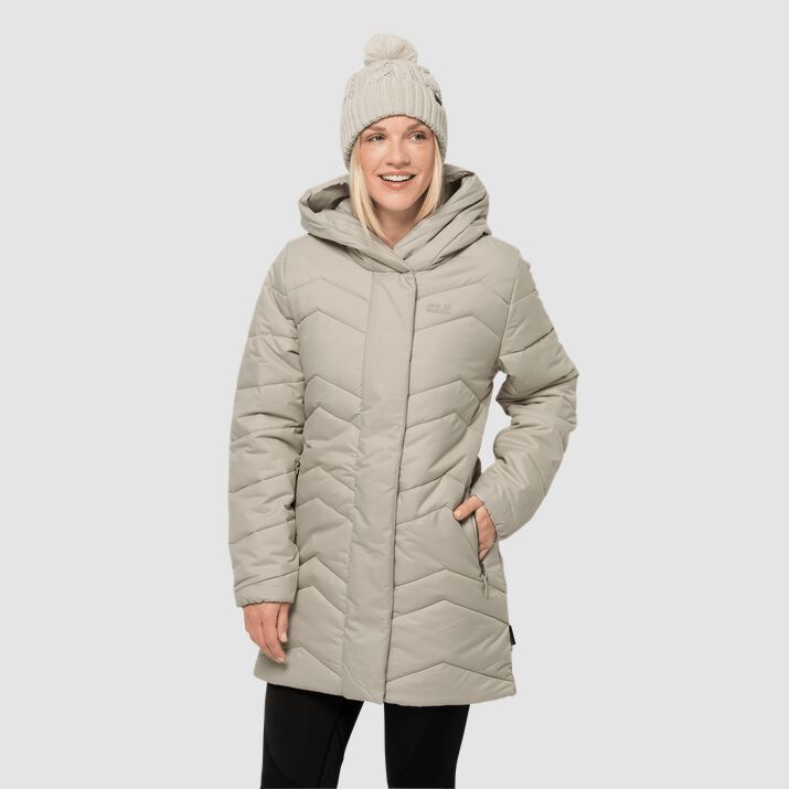 Abrigos Acolchada Jack Wolfskin Kyoto Mujer Grises Mexico-9715281